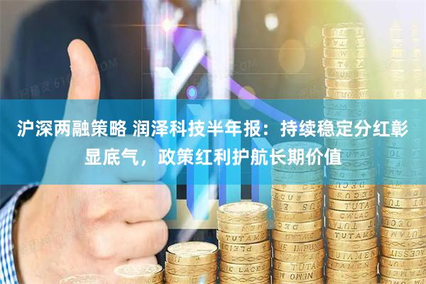 沪深两融策略 润泽科技半年报：持续稳定分红彰显底气，政策红利护航长期价值